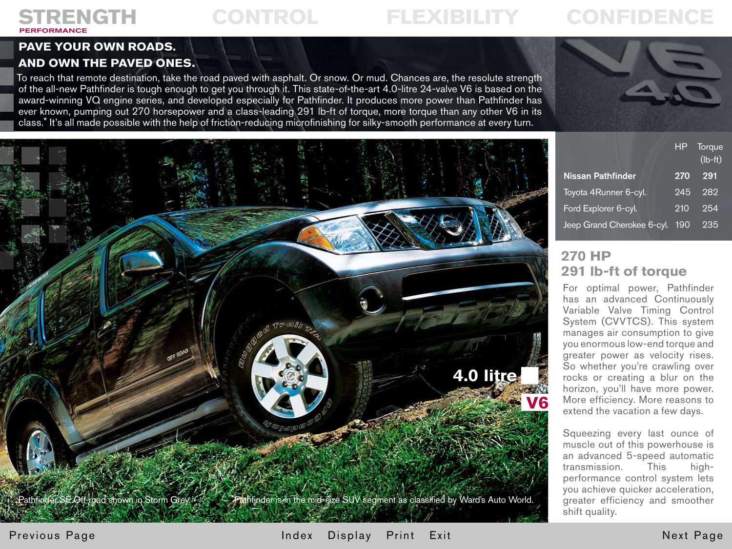 2005 Nissan Pathfinder Brochure Page 9
